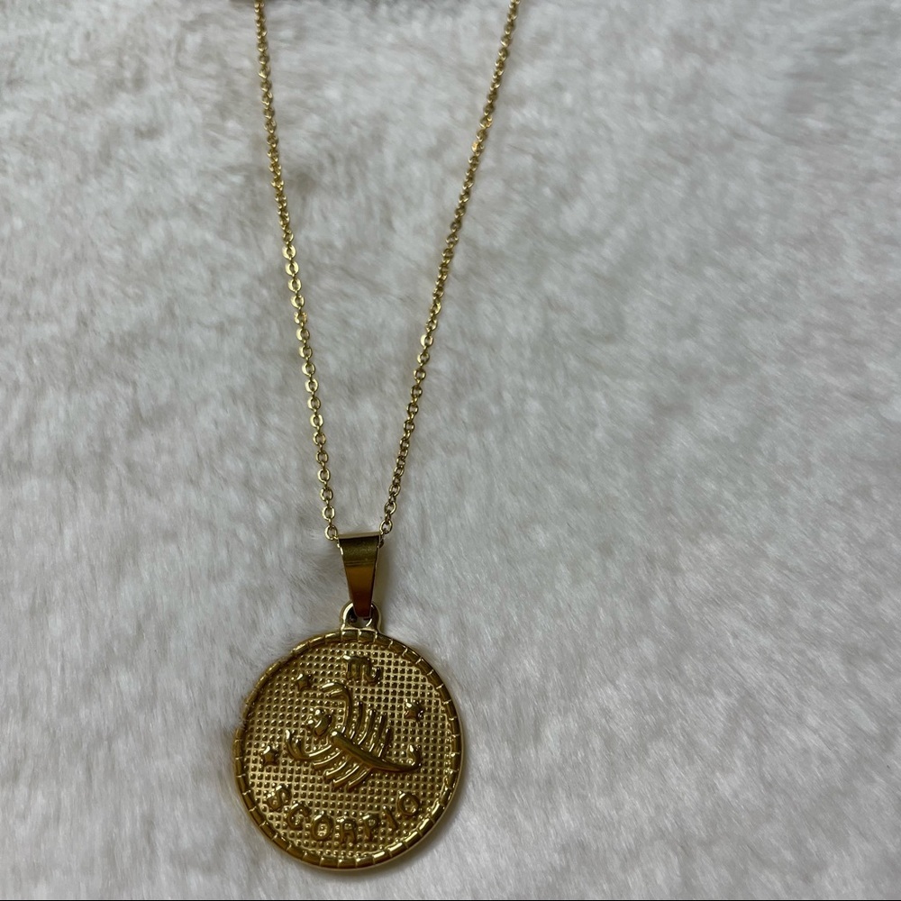 Scorpio, Sagittarius Necklace_Sign and Symbol_Round Shape